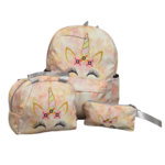 ghiozdan 3 in 1 unicorn galben