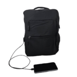 Ghiozdan Laptop Negru cu Port USB, 3 Compartimente, Rezistent la Umezeală – 42 × 30 × 12 cm